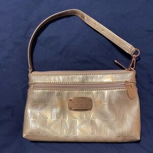 Michael Kors Rose Gold Metallic Small Shoulder Purse
